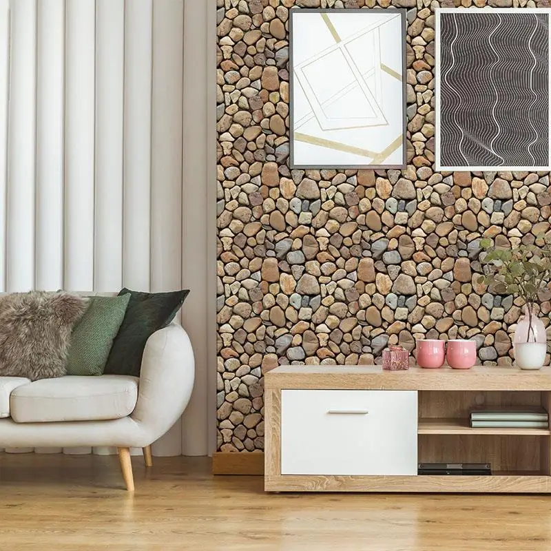 

3D Tile Brick Wall Sticker Self-Adhesive PVC DIY Wallpaper Home Wall Decal