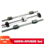 Линейные квадратные направляющие HGR15, 2 шт., каретки HGH15CA, 1 шт., шариковый винт SFU1605, Концевая поддержка BKBF12, муфта, корпус гаек, набор с ЧПУ