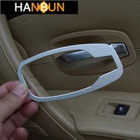 car styling door handle decoration frame trim stickers for bmw 5 series e60 2006 2010 interior doorknob decorative cover strips