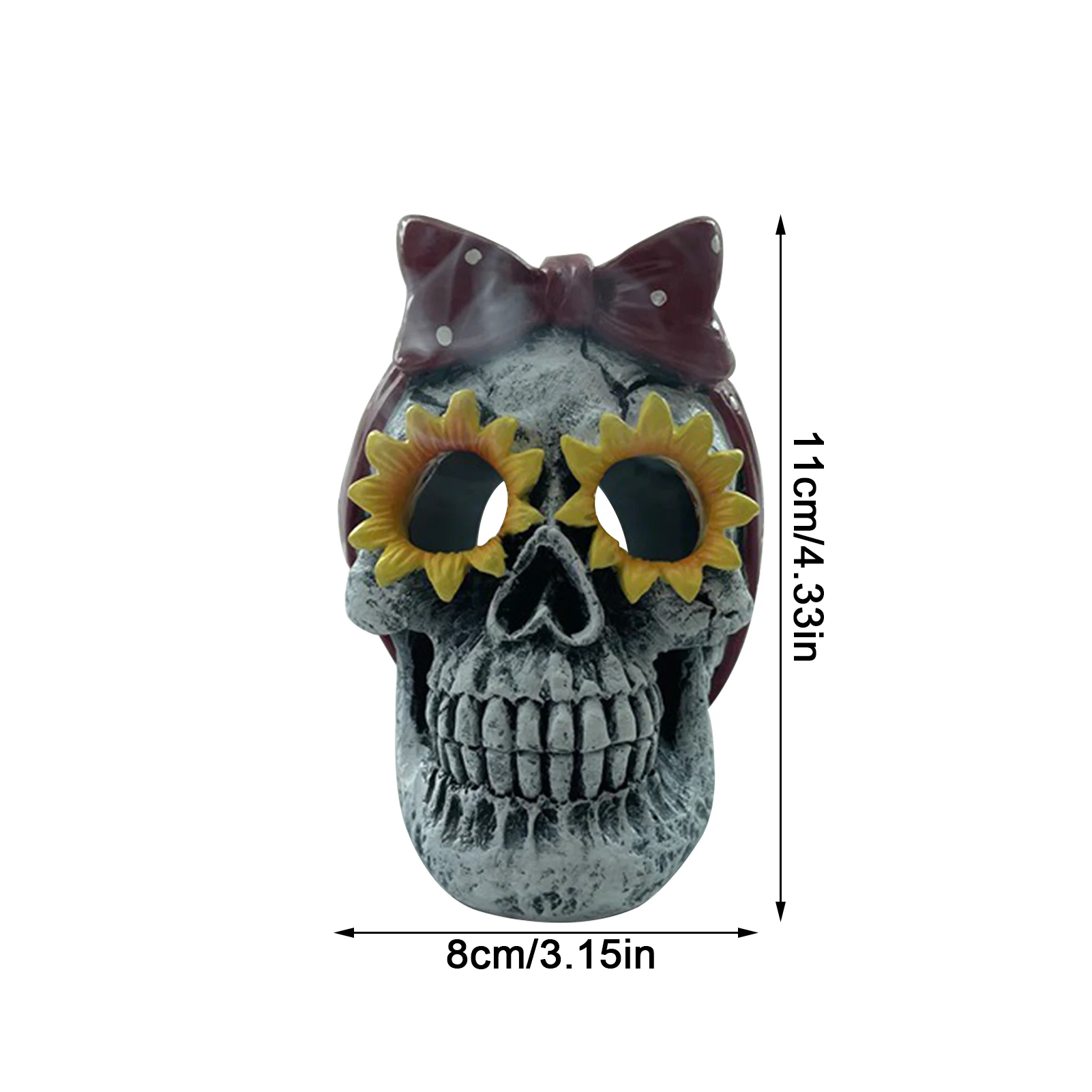 

Innovative Skeleton Head Pendant Resin Home Bar Halloween Decoration Accessories Necklace Jewelry Gifts Ghost Head Resin Crafts