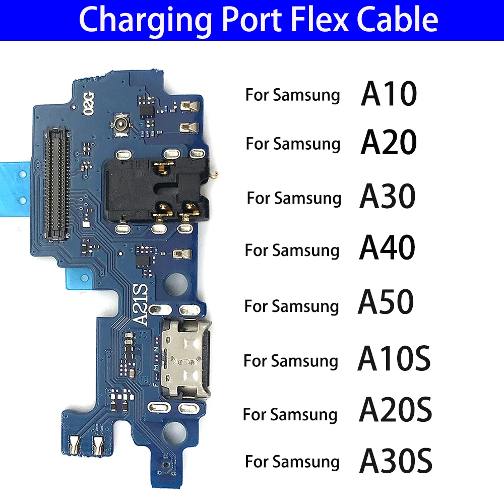 

10Pcs USB Charging Port Connector Board Parts Flex Cable For Samsung A10 A10S A20 A20S A21S A30 A30S A40 A50 A50S A750 A22 A32