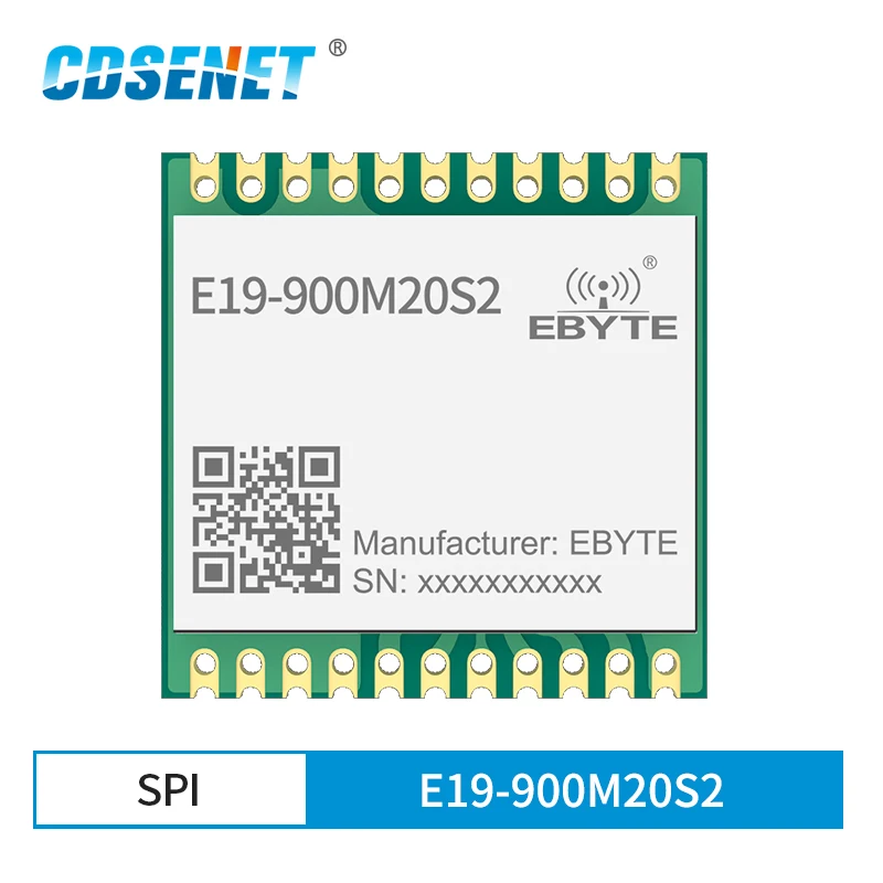 

SX1276 LoRa 868MHz 915MHz Wireless Module 100mW Long Range 5km CDSENET E19-900M20S2 Stamp Hole SPI iot Lora Development Board