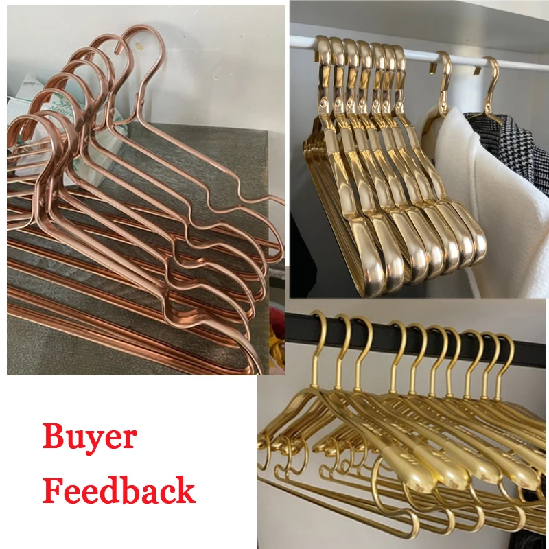 

10Pcs Metal Clothes Rack Aluminium Alloy Hangers Anti-slip Seamless Drying Rack Wardrobe Hanger Space Saver Coat Organizer Rack