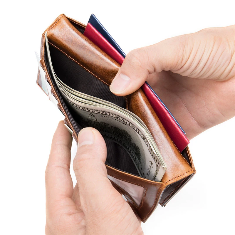 Мужской кошелек из натуральной кожи для путешествий Обложка паспорта мужчин