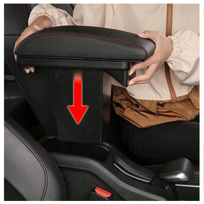 Двухслойный подлокотник для Peugeot 2008 из искусственной кожи USB аксессуары