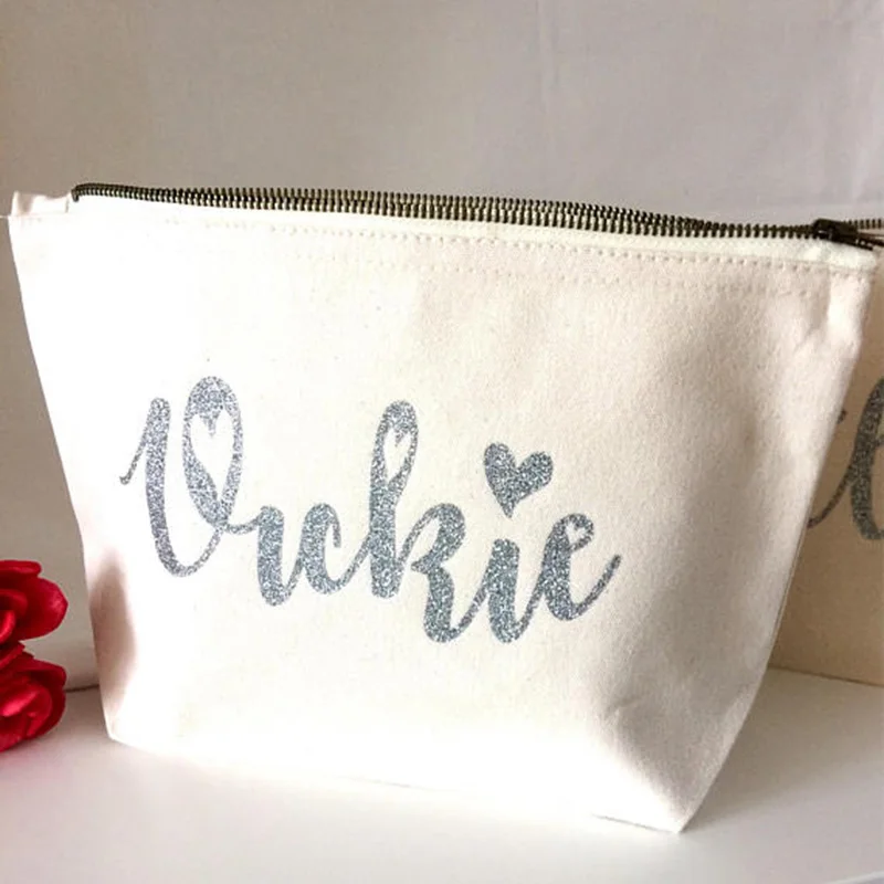 Индивидуальный дизайн блестящие свадебные сумки для подружки невесты косметики