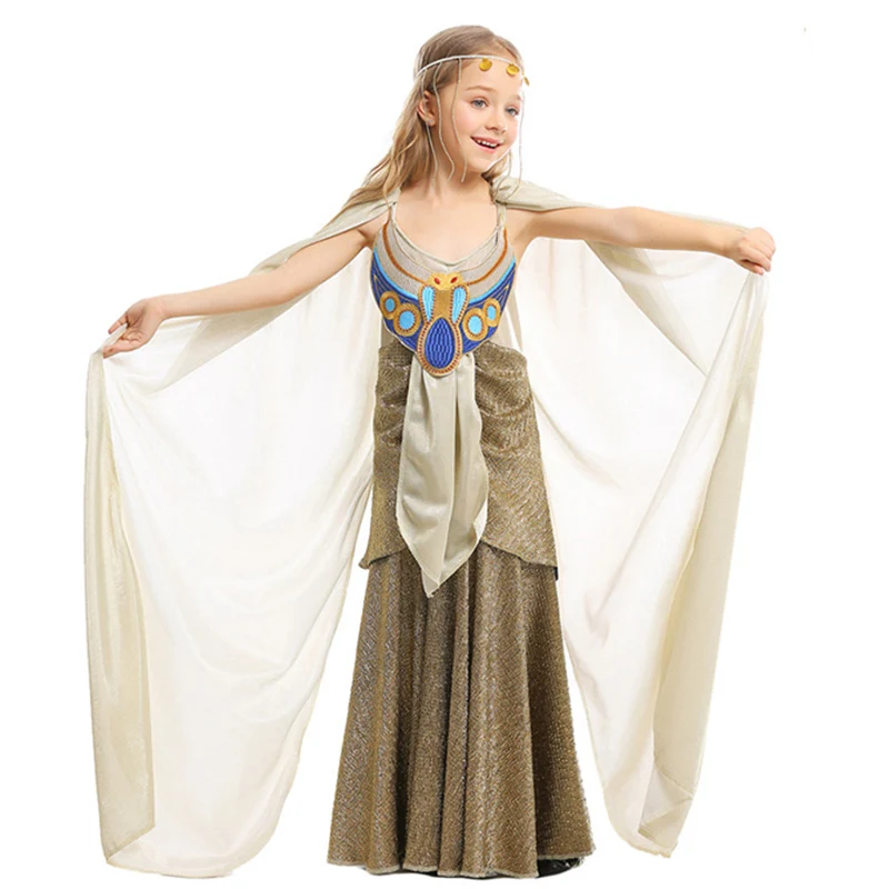 Girl Carnival Purim Greek Goddess Costume Halloween Egyptian mythology Empress Rome Cosplay Fancy Party Dress | Тематическая одежда