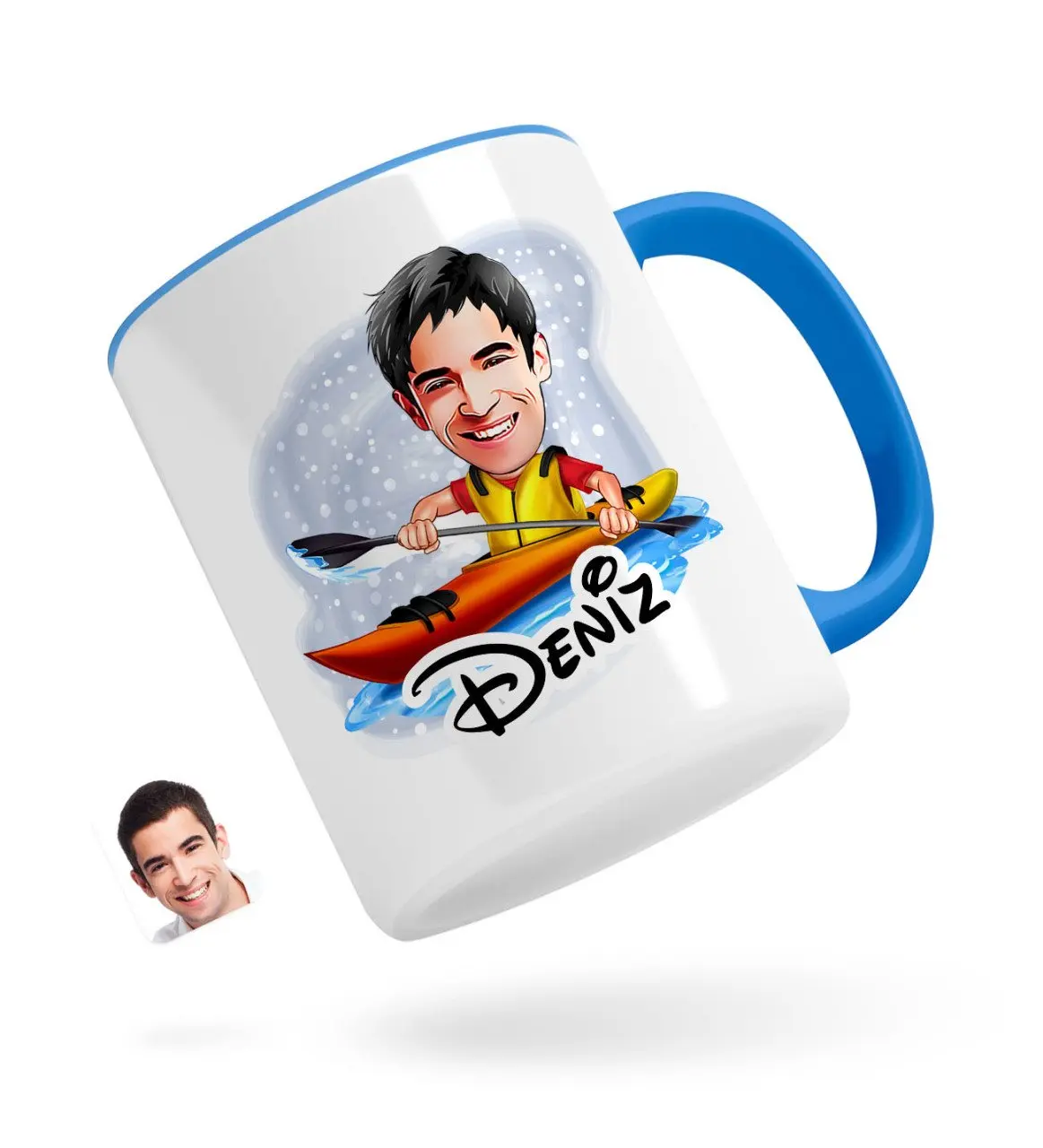 

Персонализированные Для мужчин 'S количество гребцов карикатура синего кружка Bardak-1