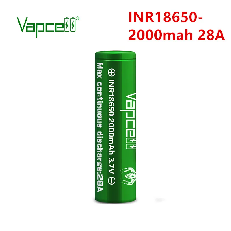 Бесплатная доставка Mooch тестовый Vapcell оригинальный аккумулятор 18650 2000 мАч 28A с