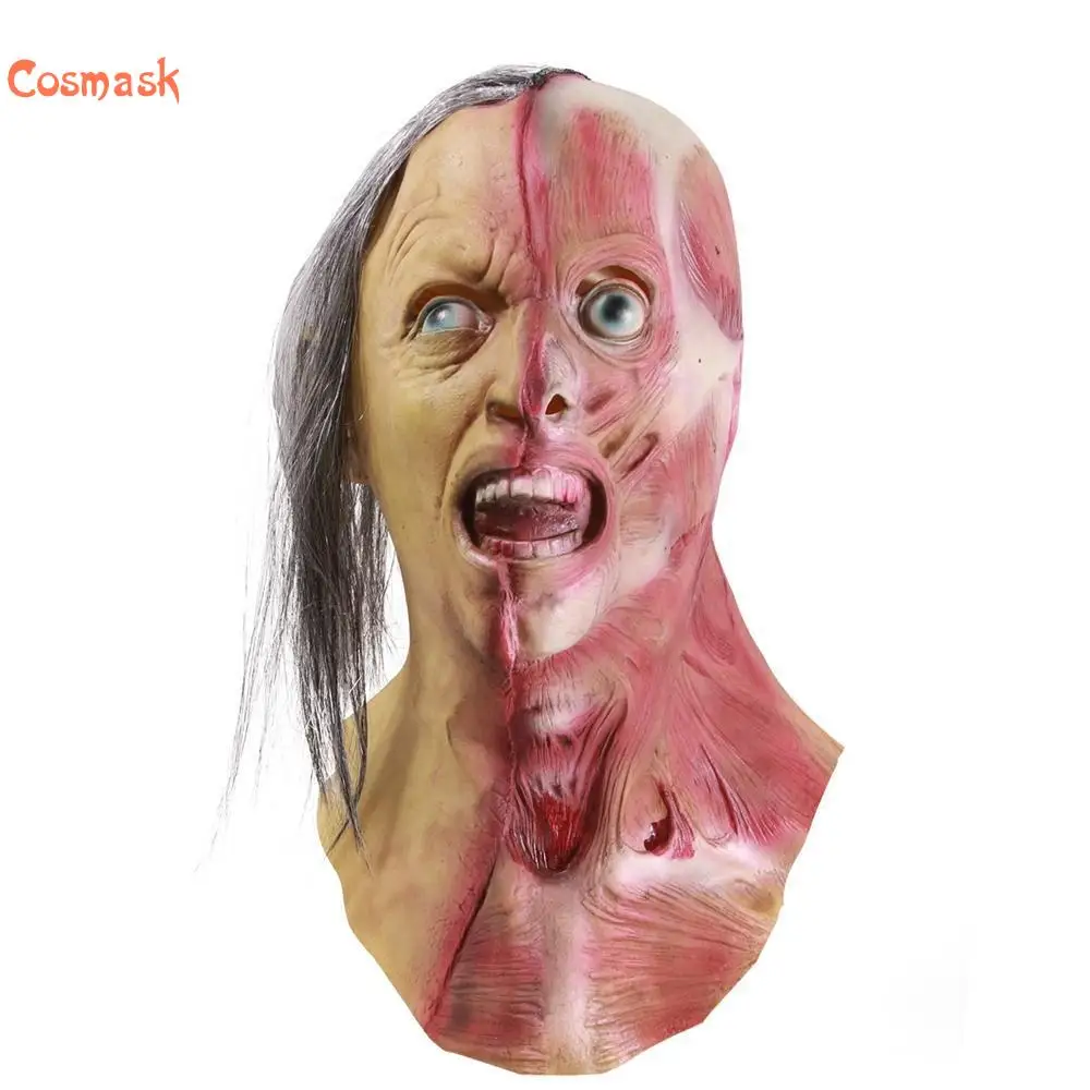 Cosmask Хэллоуин зомбия латексная маска Реалистичная страшная Маска Из Латекса ужас
