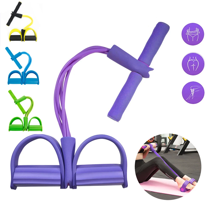 

4 пробки латексные эластичные тянущиеся ремешки сопротивления педали тренажер для сидения экспандер эластичные ленты для похудения мышц ф...