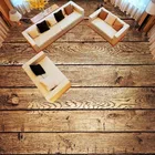 Самоклеящиеся Настенные обои для пола, 3D Ретро, ностальгическая деревянная доска, наклейка для пола для гостиной, ПВХ напольная плитка, обои