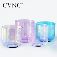 cvnc 6 inch clear cosmic light crystal singing bowl f note heart shining chakra for release anxiety tension release stress