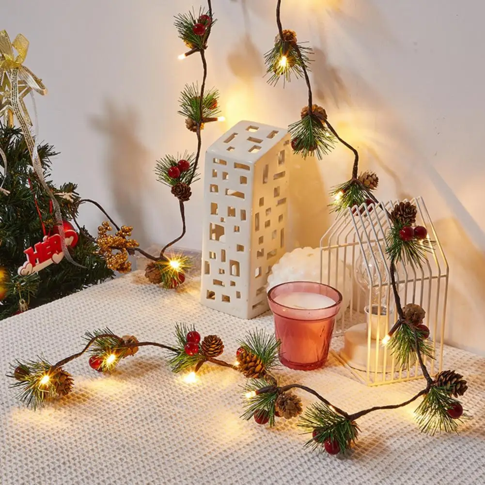 

for Xmas Tree Christmas String Light Decorative High Brightness Eye-catching Christmas Pine Cone Copper Wire Fairy Light
