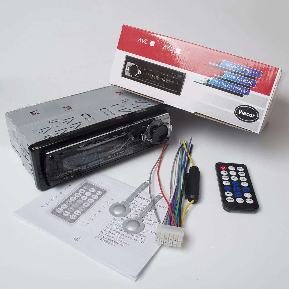 

Car Radio Stereo Player Digital Bluetooth Car MP3 Player 60Wx4 FM Radio Stereo Audio Music USB/SD with In Dash AUX Input