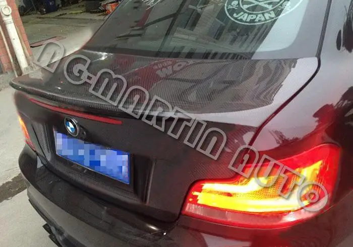 

Real Carbon fiber CSL rear trunk back luggage box bonnet back boot flaps rear hood for BMW E82 E88 1M