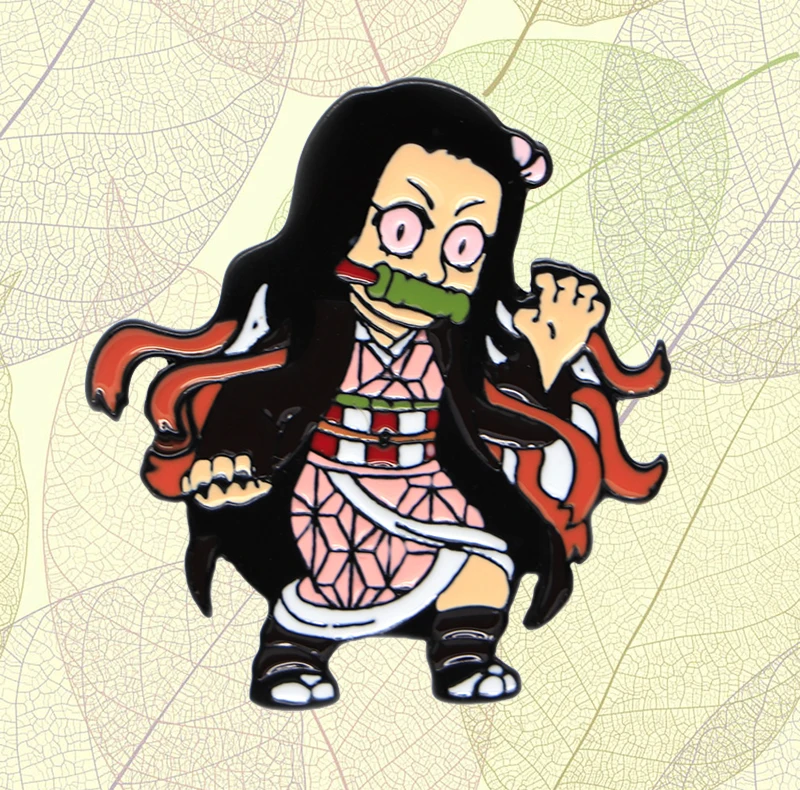 Kamado Nezuko заколки для рюкзака демон Slayer Kimetsu No Yaiba эмалированные булавки булавка на