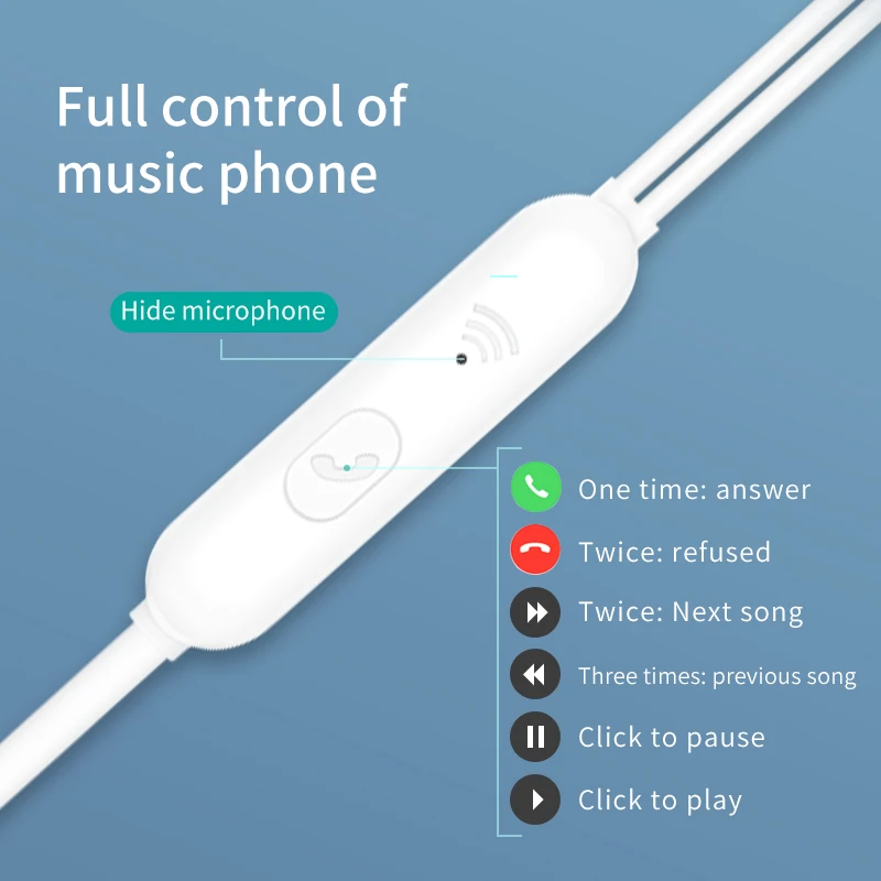 Проводные наушники PHOMAX с микрофоном наушники-вкладыши разъемом 3 5 мм Hi-Fi