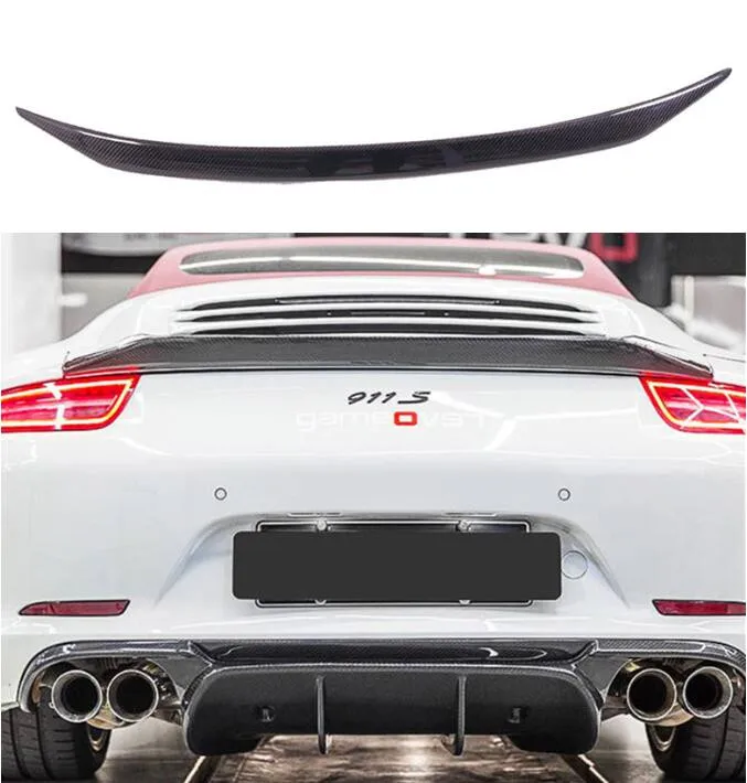 911 углеродного волокна заднего крыла багажник выступ Спойлеры для Porsche 991 Carrera 2012
