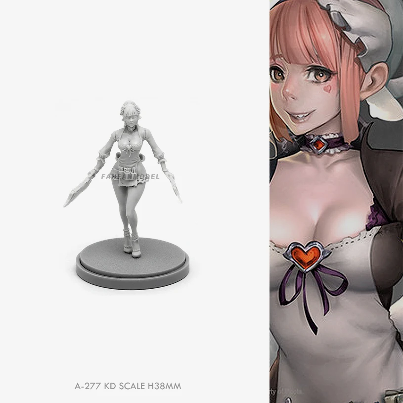 

38MM Resin model kits figure beauty colorless and self-assembled A-277