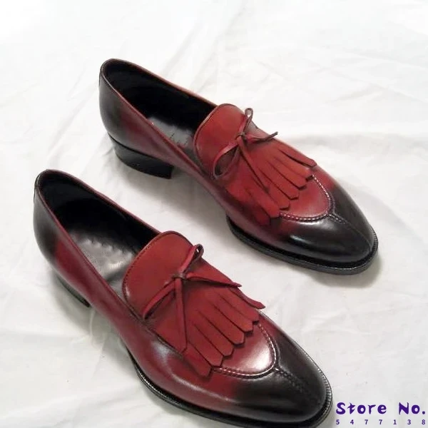 

Men PU Leather Fashion Shoes Low Heel Fringe Shoes Dress Shoes Brogue Shoes Spring Ankle Boots Vintage Classic Male Casual LP470