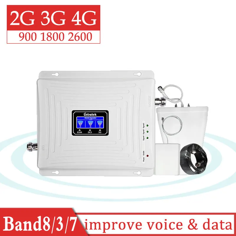 Lintratek 900 1800 2600 трехдиапазонный GSM DCS LTE 4g усилитель сигнала МГц сотовый телефон