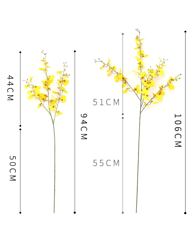 

Fashion Simple Dancing Orchid Home Decoration Simulation Flower Simulation Plant Wall Wedding Wedding Fake Flower