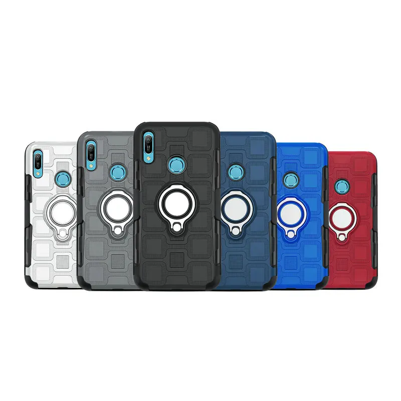 Belt Clip Holster Metal Ring Holder 360 Protect for Huawei Y6S Back Case 2 IN1 Hard Cover Funda Y6 Prime 2019 Y 6 S 6S 6Y | Мобильные