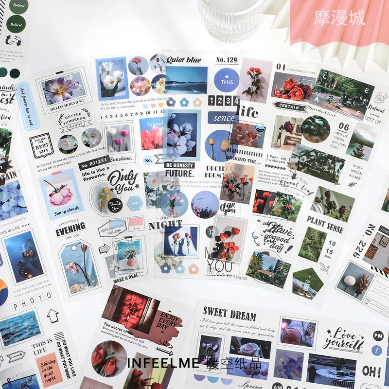 

20set/lot Kawaii Stationery Stickers Accompany you through the long years series boxed stickers Planner Decorative Mobile