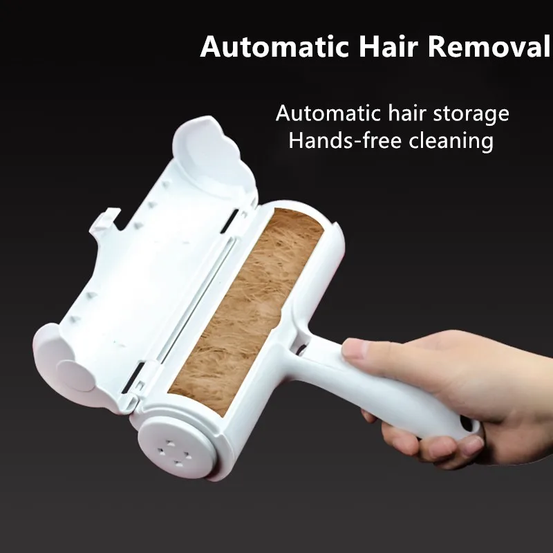 Моющаяся щетка для чистки шерсти домашних животных роликовая удаления ворса