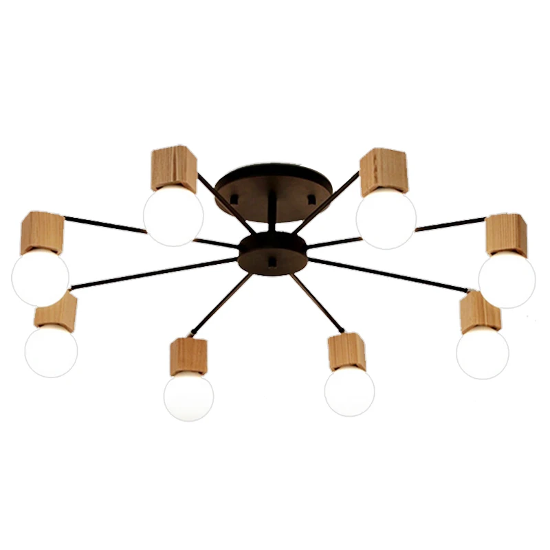 Modern Wood Ceiling Light Living Room Bedroom Lights Office Flush Mount home Decor Lustre | Лампы и освещение