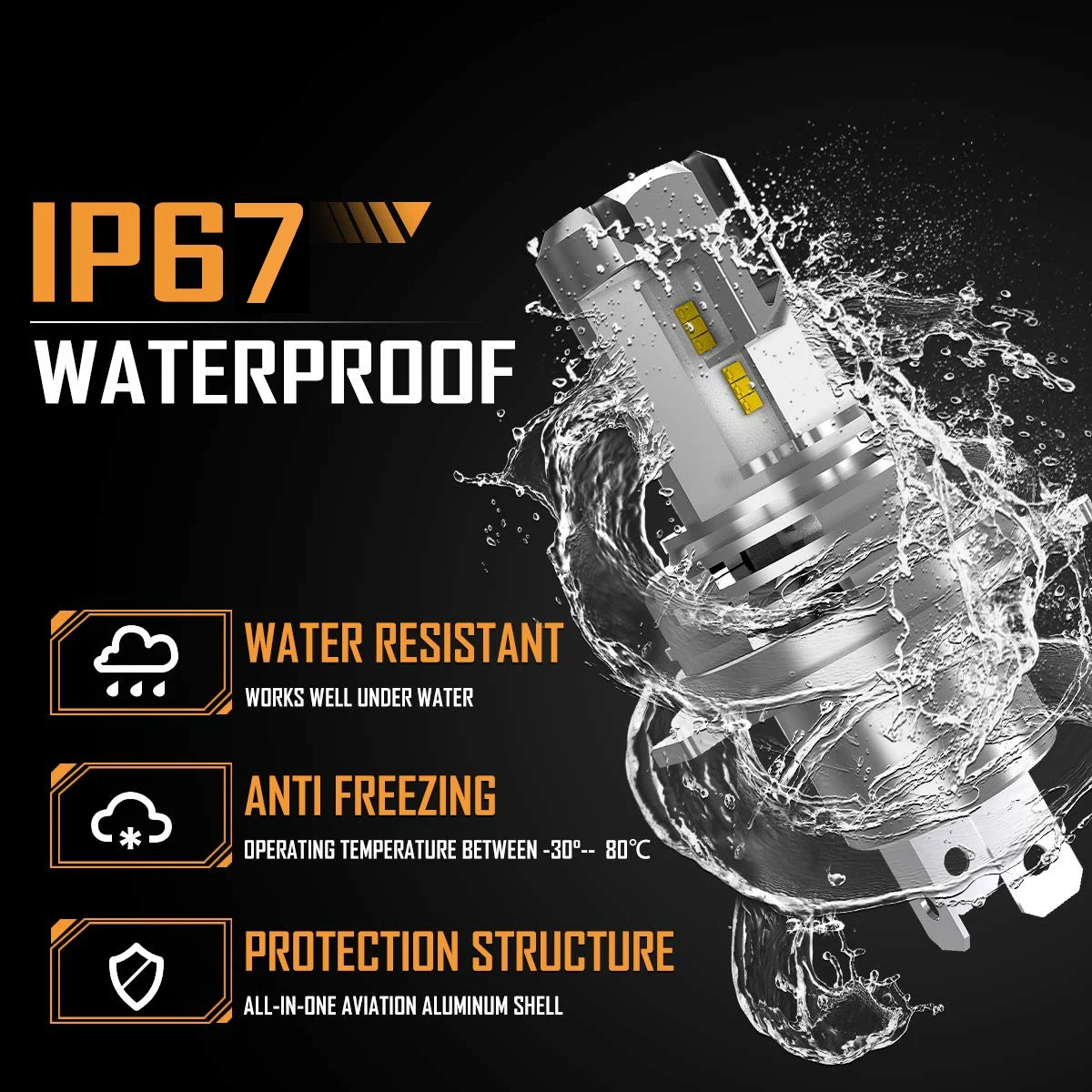 H4 HS1 LED Motorcycle Headlight Bulb 6000LM 9003 HB2 Moto Light 12V Plug-N-Play 6000K Super Bright Enduro Cafe Racer Accessories |