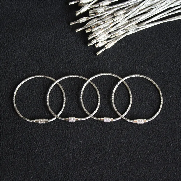 Брелок для ключей повседневного использования 5 шт. трос из нержавеющей