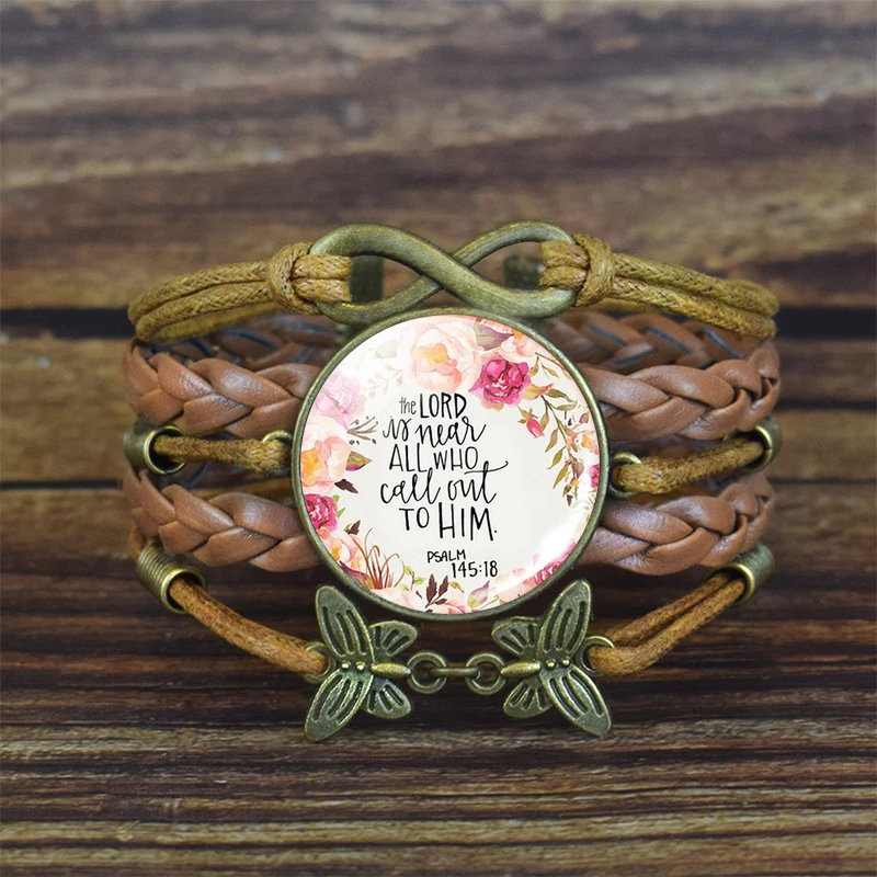 Браслет с изображением Библии версии религиозные украшения стеклянный кабошон