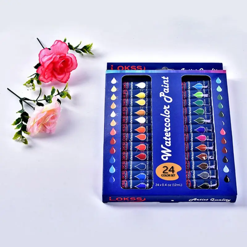24 цвета набор художественной масляной краски в больших трубах 12 мл насыщенный