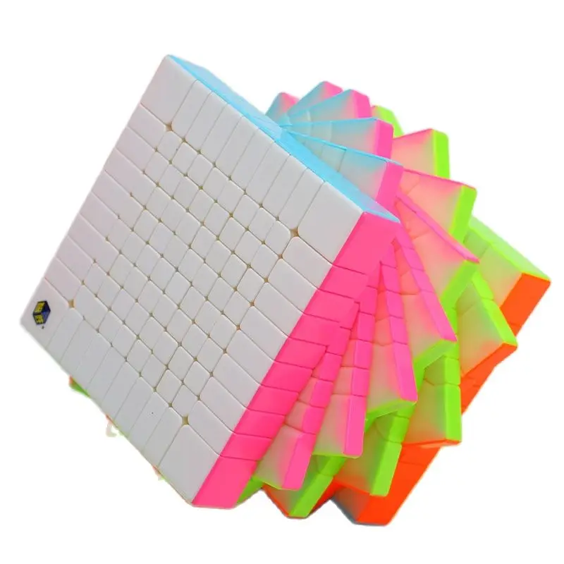 Фото Оригинальный Yuxin Huanglong 10x10x10 Cube Zhisheng Speed Cube Puzzle 10Layer Twist Spring 10x10 Cubo Magico Обучающие образовательные игрушки №5