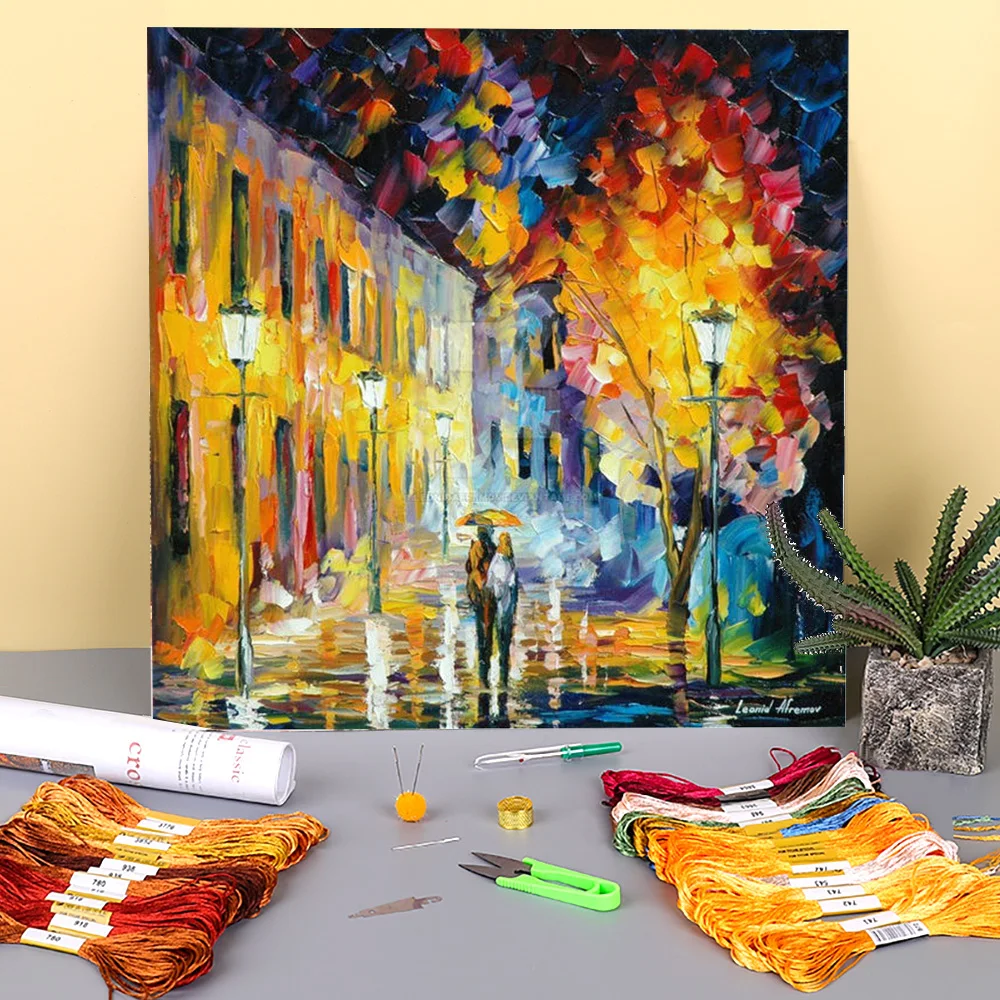 

Картина маслом в стиле премиум-печати 11CT вышивка крестиком Сделай Сам Полный Набор для вышивки DMC нитки рукоделие промоакции ручной работы