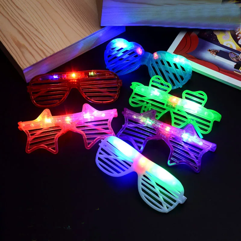 Electric Louver Glasses Festival Rave Led Lighting Up Toys for Kids Children Flashing Novelty Toys Birthday Gifts