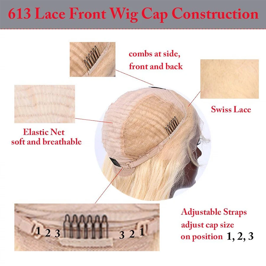 Дешевый парик с лбом Bone Straight HD 613 Lace Frontal Wig 13X4 13X6 Honey Blonde Front Wigs 4X4 Closure For Women Human Hair.