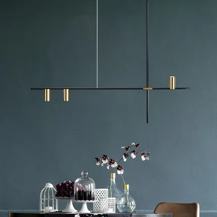 Europe Strip A Chandelier Post Modern Designer Light Luxurious Restaurant Bar Counter Living Room Model Between | Лампы и освещение