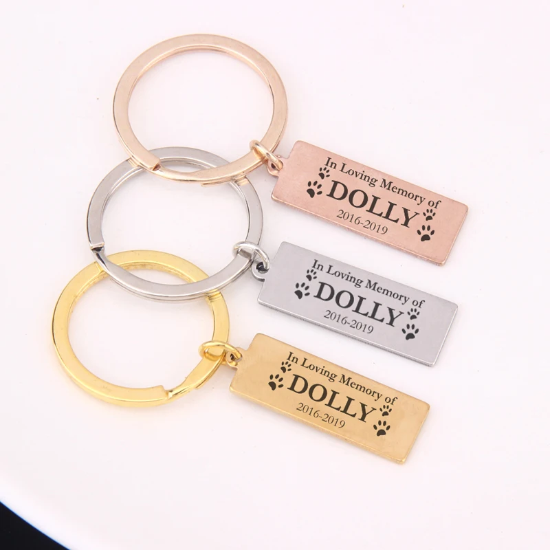 Мемориальный собачий брелок индивидуальное имя и год для любимой собаки подарок