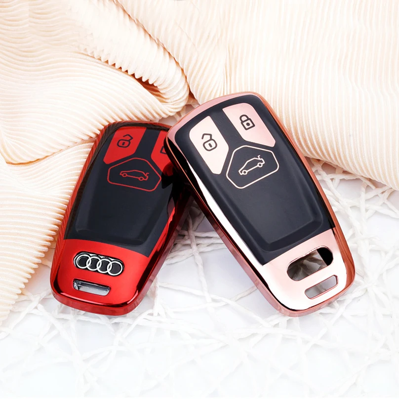 Роскошный Бриллиантовый чехол для автомобильных ключей с кристаллами Audi A4 B9 Q5 Q7 TT
