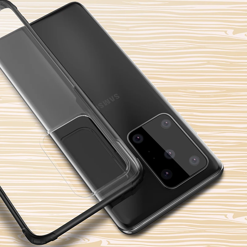 Чехол для samsung Galaxy S11 Plus Жесткий ПК + Силиконовый матовый прозрачный