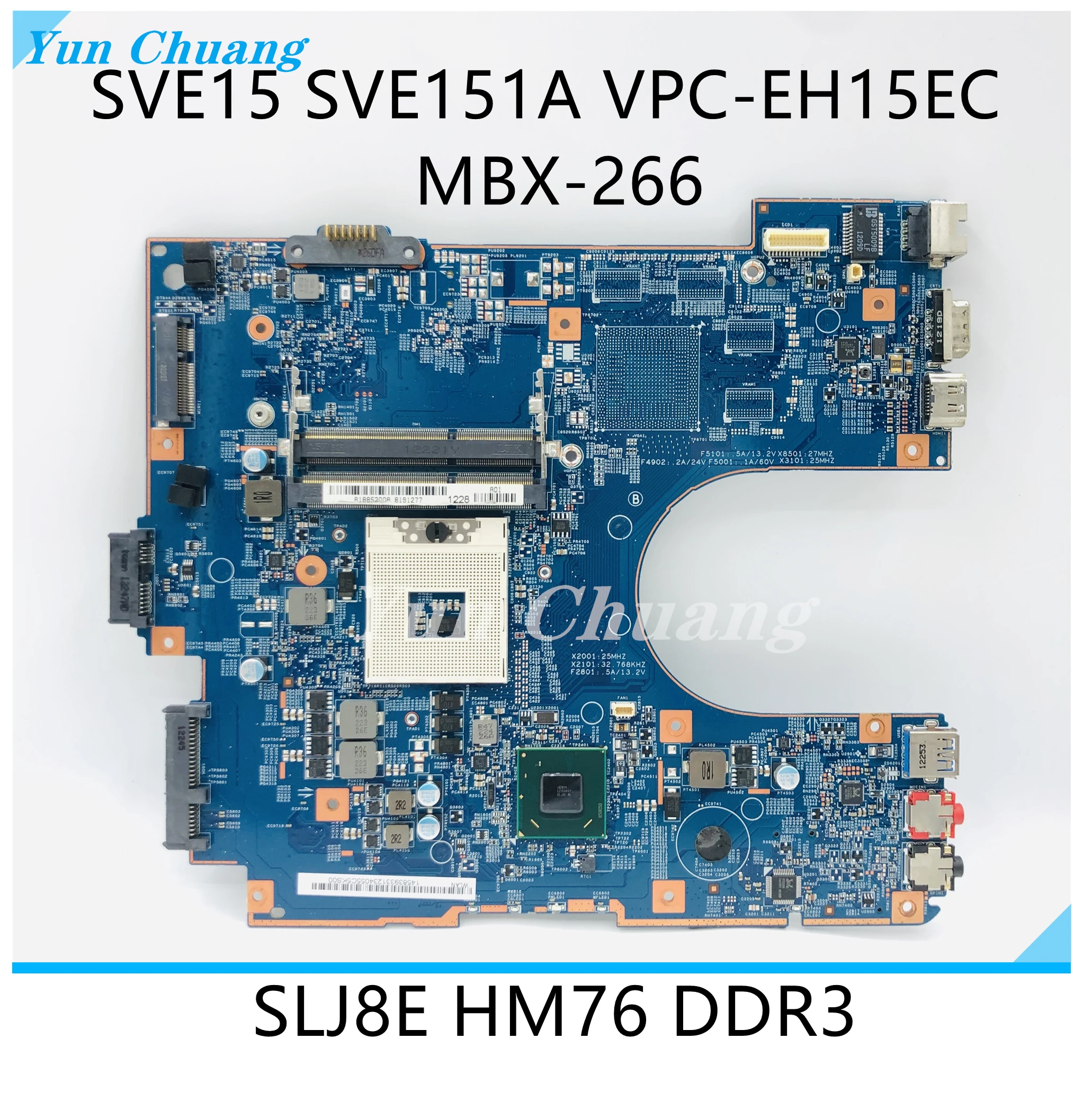 48.4RM02.021 MBX-266 A1885200A для VAIO SVE15 SVE151A VPC-EH15EC Материнская плата ноутбука GMA HD4000 DDR3 HM76