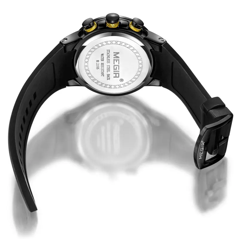 Часы наручные MEGIR Мужские кварцевые с хронографом спортивные роскошные