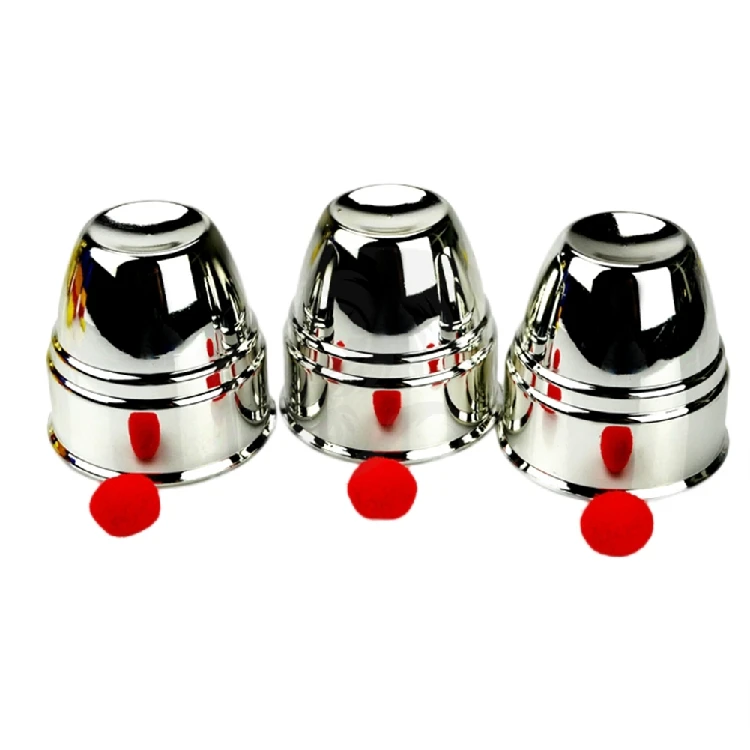 

Props Tricks Clown Close-up Tricks Toys Three Cups For New Red Props To Plastic Easy Balls Learn Balls Beginer M4D3