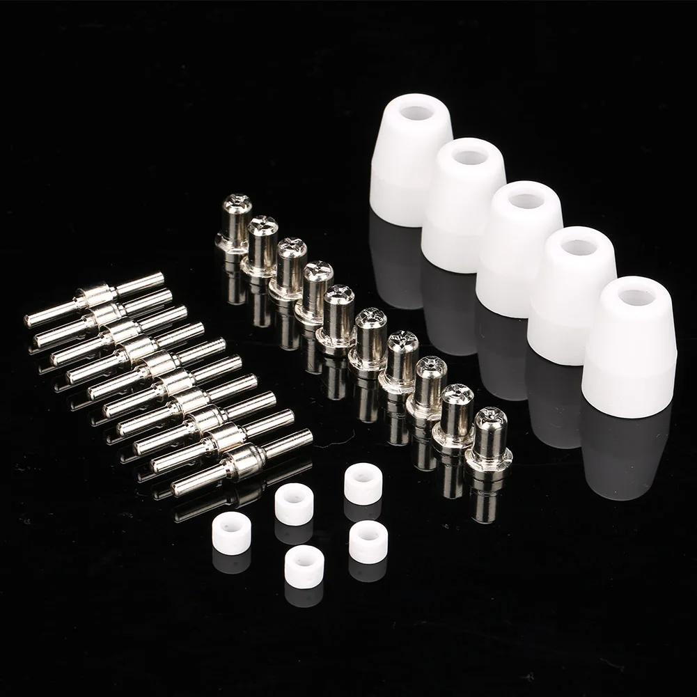 30pcs/set PT-31XT Plasam Torch Consumables Nozzle Electrode Shield Swirl Ring Kit | Инструменты