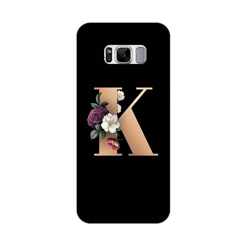 Flower 26 English Name Letters Custom Initial Case For Samsung Galaxy S8 S 8 G9500 Plus S8+ SMG955 Soft Silicone Cover | Мобильные