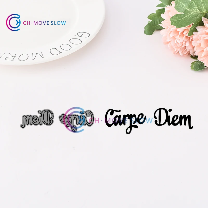CH немецкий Carpe Diem штампы и для резки металла DIY трафарет скрапбукинга бумаги