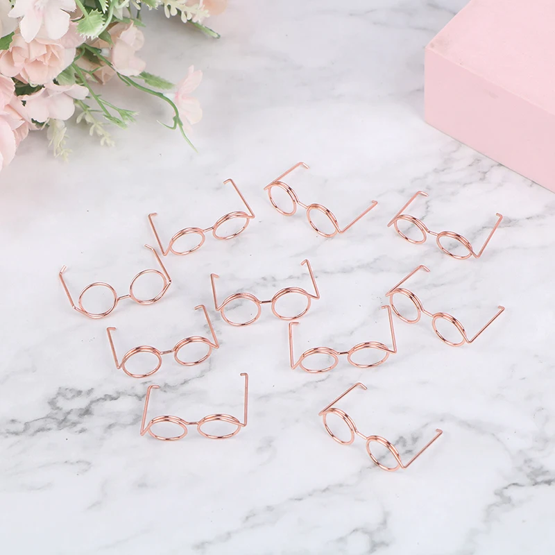 

2PCS Fashion Round Frame Lensless Retro Cool Doll Glasses For Doll Accessories